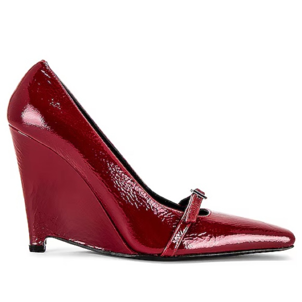 Helsa Wedge Pump Heels in Red ♥️ Revolve FWRD